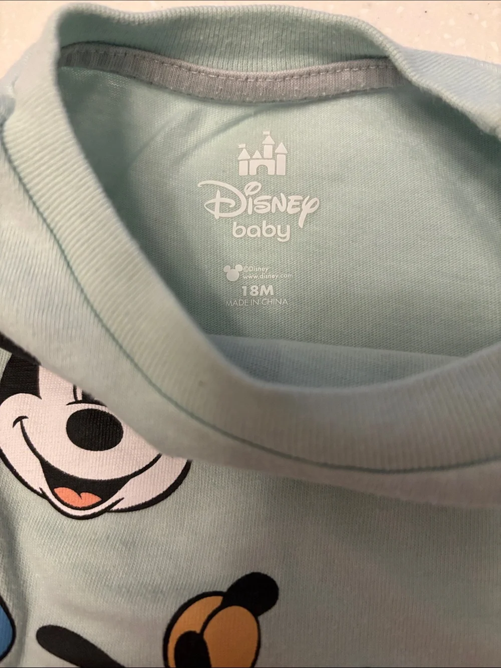 3 sets-Green Button-Up Shirt & Shorts Set, Mickey Set and Blue Stripe/Jean
